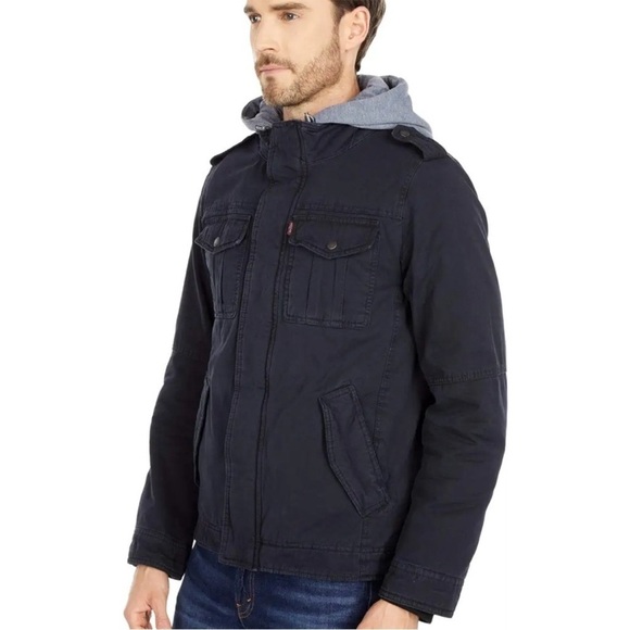 Levi’s Black Utility Jacket Large - Picture 4 of 11